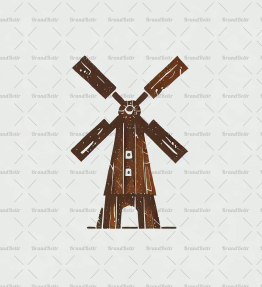 Rustikale Windmühle